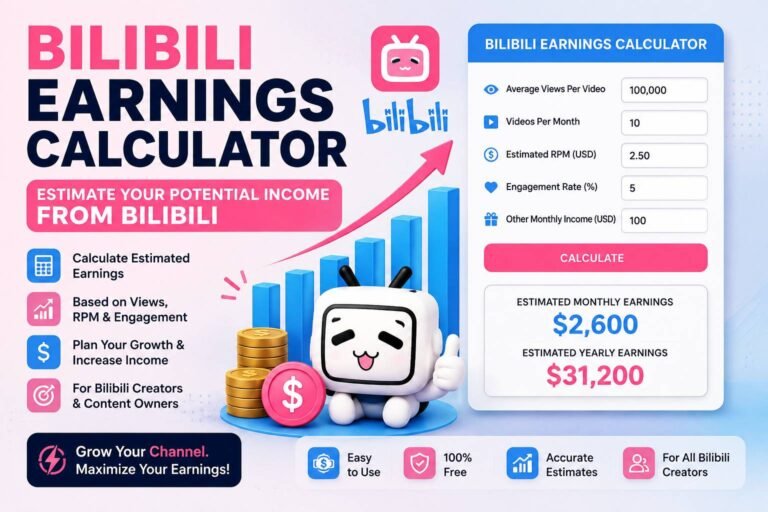 Bilibili Earnings Calculator: Estimate Your Potential Income From Bilibili